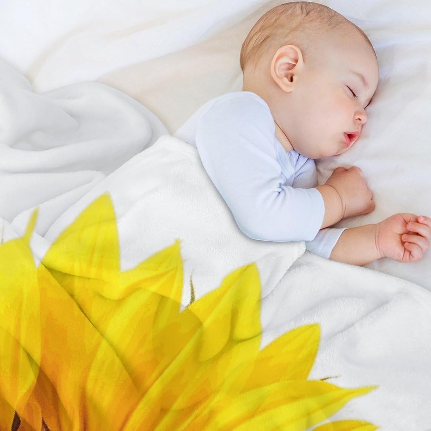Sunflower Isolated Blanket Super Soft Lightweight Throw Blanket Cute Cozy Warm Bed Blanket Decorative Fuzzy Blanket All-Season Home Decor Gift for Sofa Couch Living Room 50"*60"(130 * 150cm)
