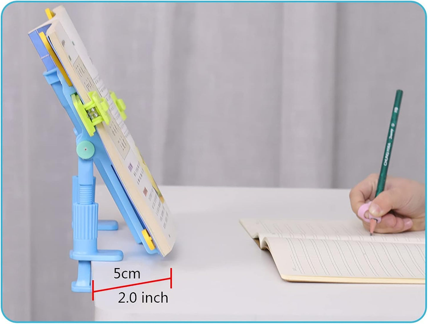 Book Stand Book Stand Fixed Tableside Multifunction Desktop Book Stands Foldable Portable Adjustable Bookstand for Reading 9.1 x 8.7 inch