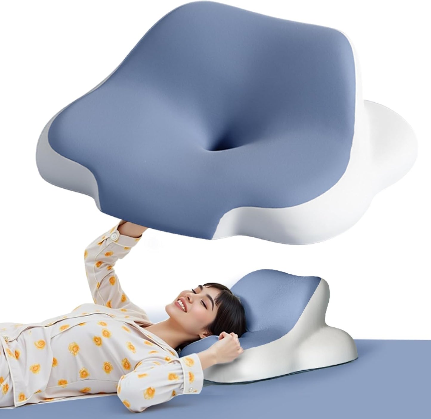 Premium Memory Foam Reading Pillow - Ergonomic Neck Support for Beds, Sofas, and Floors - Removable and Washable Pillowcase - Perfect for Reading, Watching TV, and Relieving Back Pain