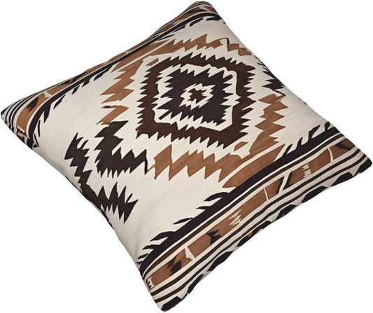 All-Season Square Pillow Covers 18"X18", Native, Decorative Throw Pillow Covers for Sofa Bed Couch, Hidden Zipper Cushion Cover, Square Lumbar & Accent Pillowcases for Home Decor