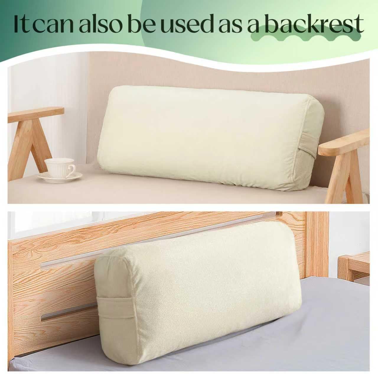 Premium Crushed Sponge Yoga Bolster Pillow for Yin Yoga, Restorative & Meditation - Rectangular Cushion