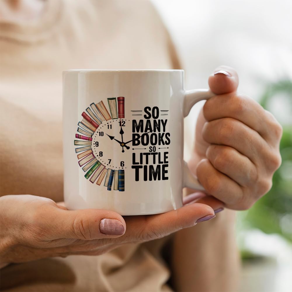 Novelty Books Mug Gifts for Book Lovers Readers, Books Gifts for Librarian Bookish Bookworm, Book Club Gift