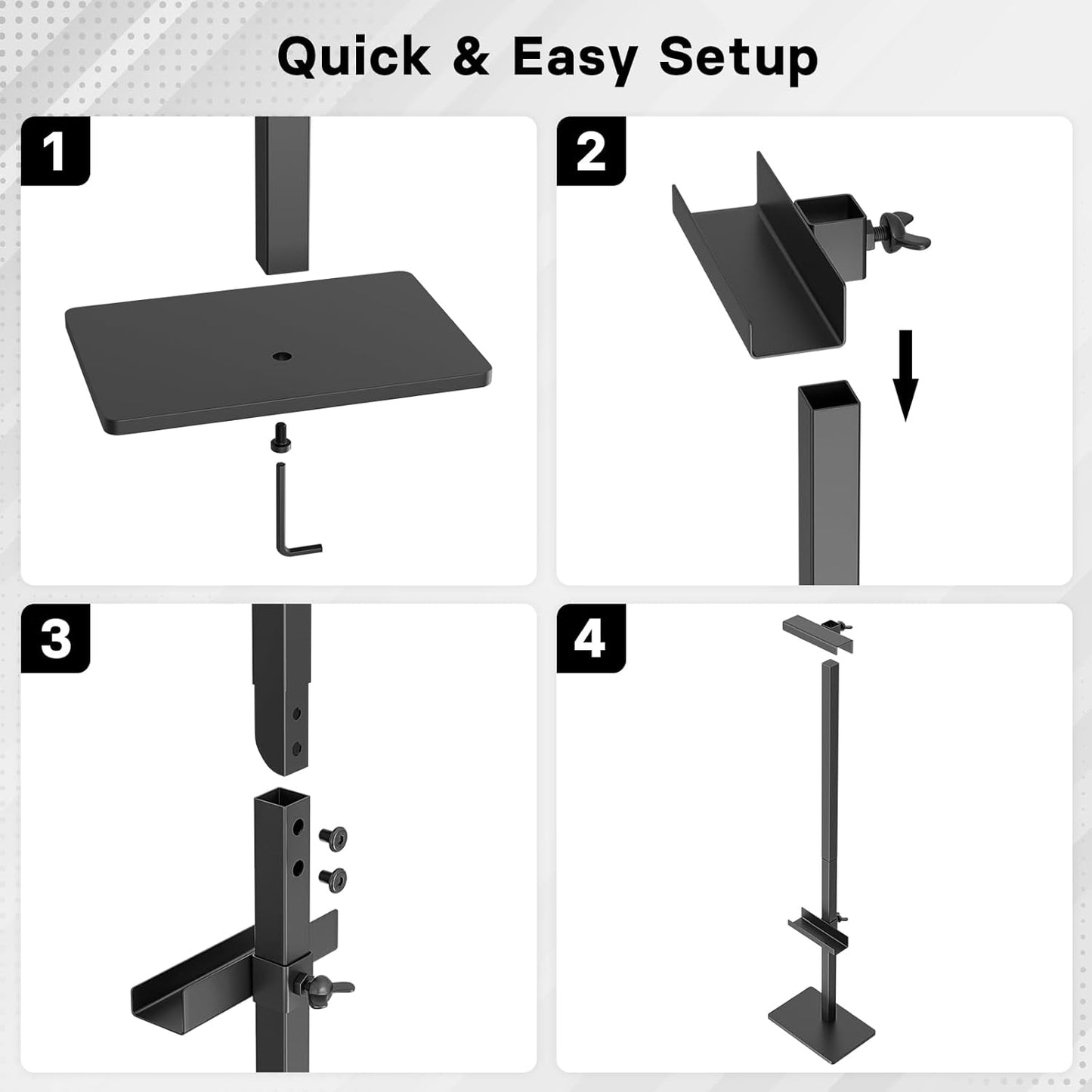 Adjustable Tabletop Picture Frame Stand, Holds Frames Up to 29" Tall, Metal Display Holder Stand for Picture Frames, Sturdy Tabletop Easel for Home, Office, Galler