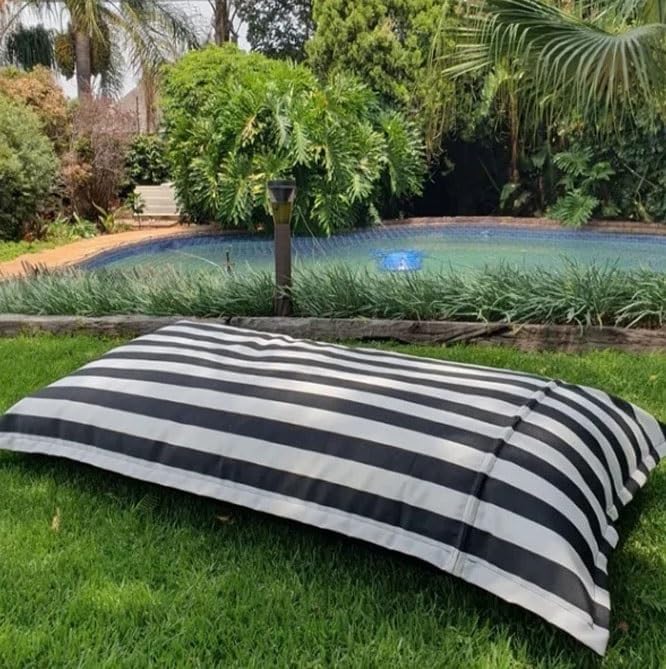 Square Floating Bean Bag for Pool (No Fillers) – Large Comfortable Bean Bag for Outdoor and Indoor – Water Play Lounge Chair – Square Floating Pouf for Swimming Pool(Khaki,L-140x180cm)