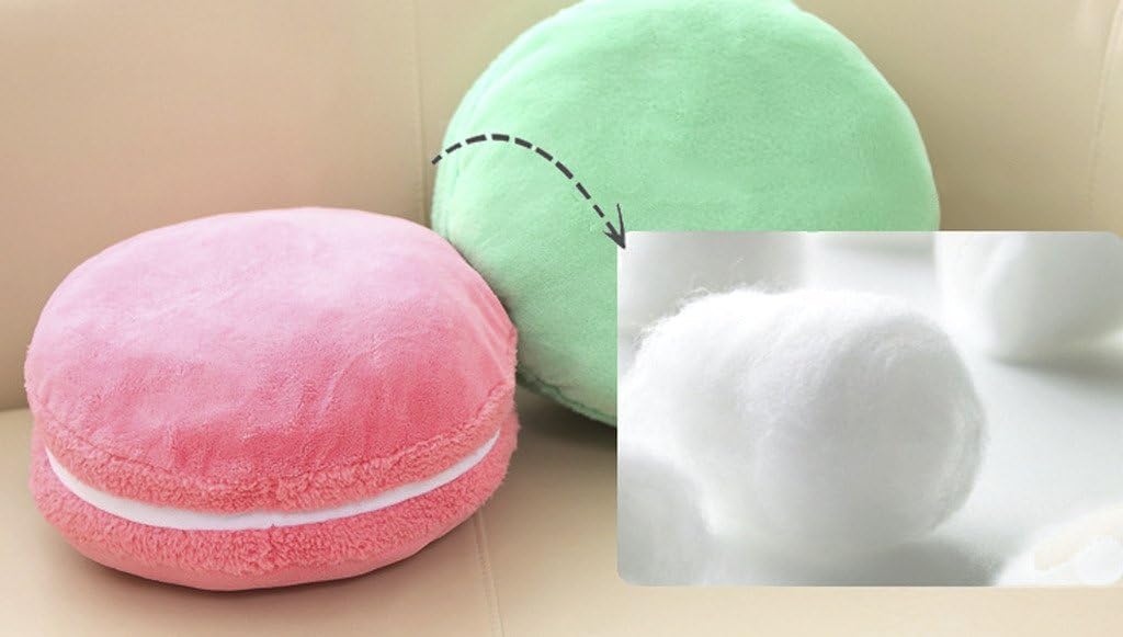 ChezMax Macaron Pillow Plush Back Bolster Cushion Microbead Throw Pillow Case Round Seat Cushion Home Decor Pillow for Sofa Bedroom Office Dormitory Car 14.5" Chocolate