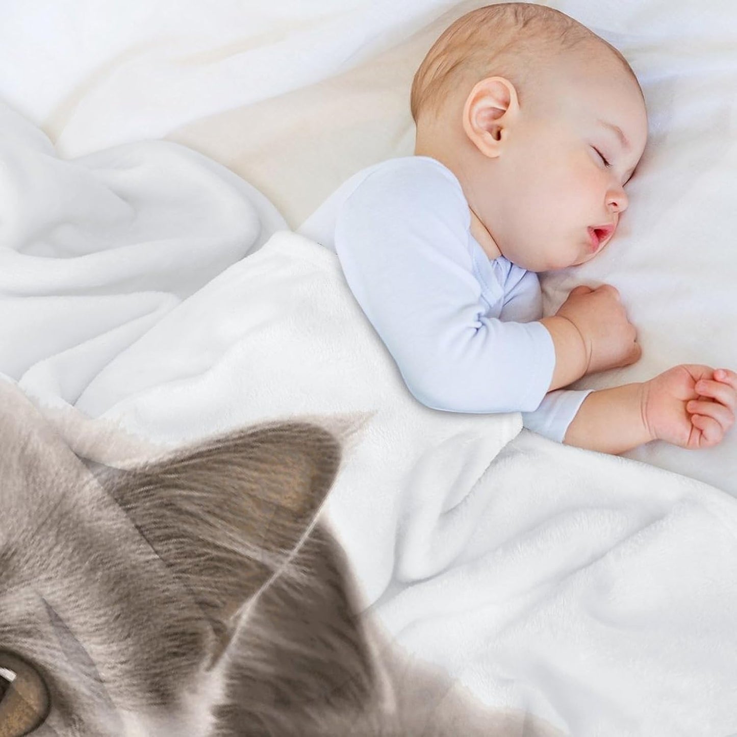 Funny Cats Throw Blanket for Couch Super Soft Warm Lightweight Throw Blankets Cozy Flannel Bed Blanket Cute Decorative Blankets for All Seasons Home Decor Gift 40"*50" (100 * 130cm)
