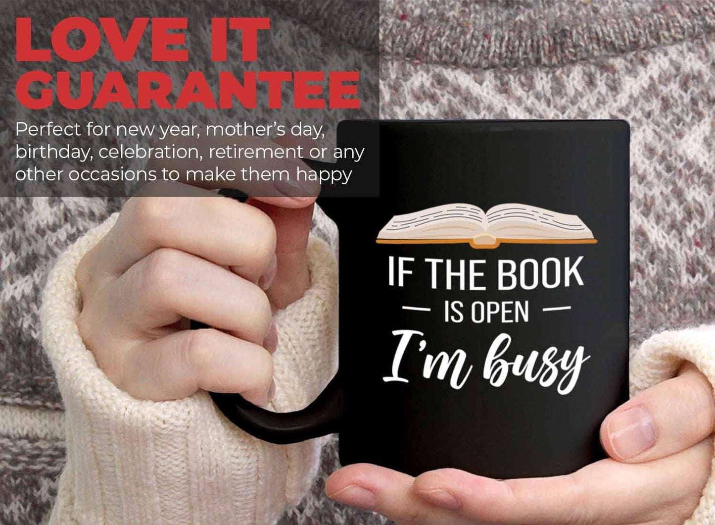 Bubble Hugs Book lovers Coffee Mug 11oz Black - If Book Open - Author Writer Library Library Editor Introvert Lovers Cat Chill Relax Bookworm Reading