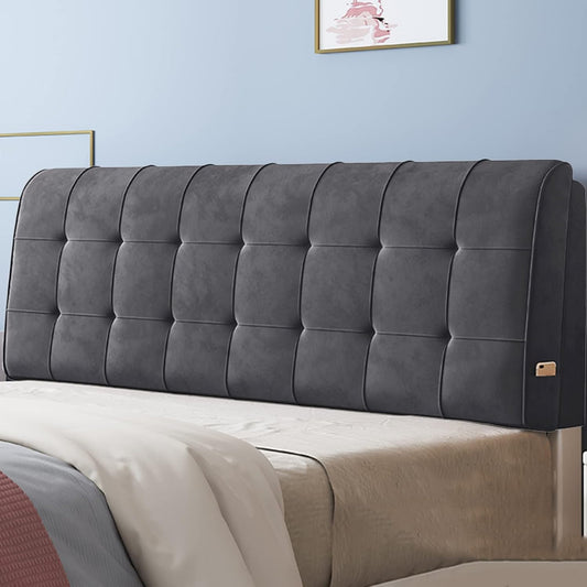 Headboard Bed Backrest Cushion Comfort Upholstered Lumbar Support Pad Used for Home Office Sofa Bed Reading Pillow Customizable (Color : Dark Gray Size : 160X60X10CM) (Dark Gray 180X60X10CM)