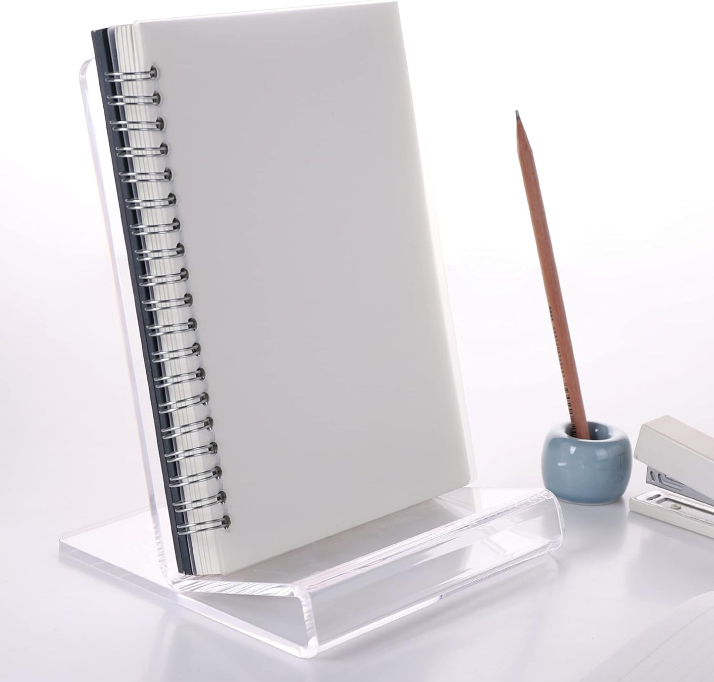 SANRUI Acrylic Display Easel with 2.7''Ledge,2PC Clear Book Display Easel Holder,Display Stand for New Book Releases , Book Stand for Displaying Tablets, Magazines,Notebooks,iPad,CDs, etc(A5 Size)