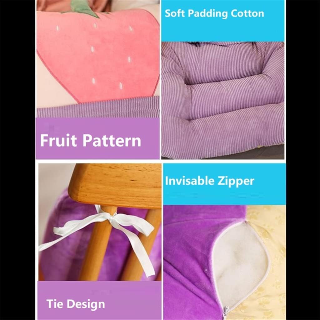 Cartoon Animal Plush Office Chair Cushion Non-Slip Lumbar Support Cushions Soft Comfortable Pillows Student(D,42x40x30cm)