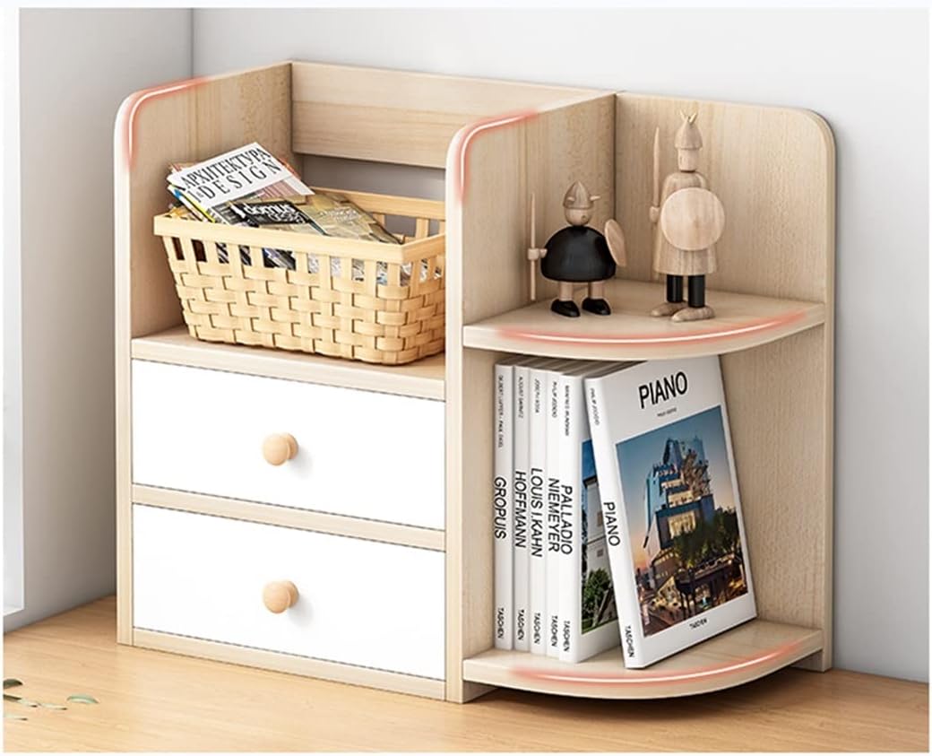 Bookshelf Industrial Bookshelf Narrow Modern Wood Bookcase Small Storage Shelf Unit with Frame for Home Office Bookcase Storage Rack