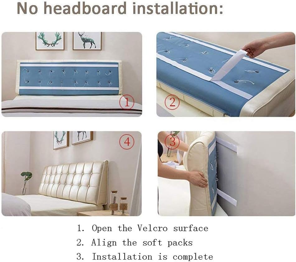 Large Bolster Headboard Backrest Triangular Reading Pillow Positioning Support Wedge Pillow Used for Bed Sofa 5 Colors 4 Sizes (Colour: Gray Size: 150CM) (Brown 180CM)