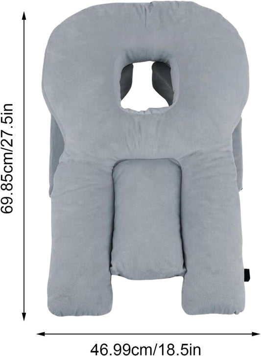 Sleeping Face Pillow, 69.85x46.99cm Soft Breathable Polyester Cushion for Face Down Recovery, Comfort, Relaxation, Home, Spa, Travel, Rest Use
