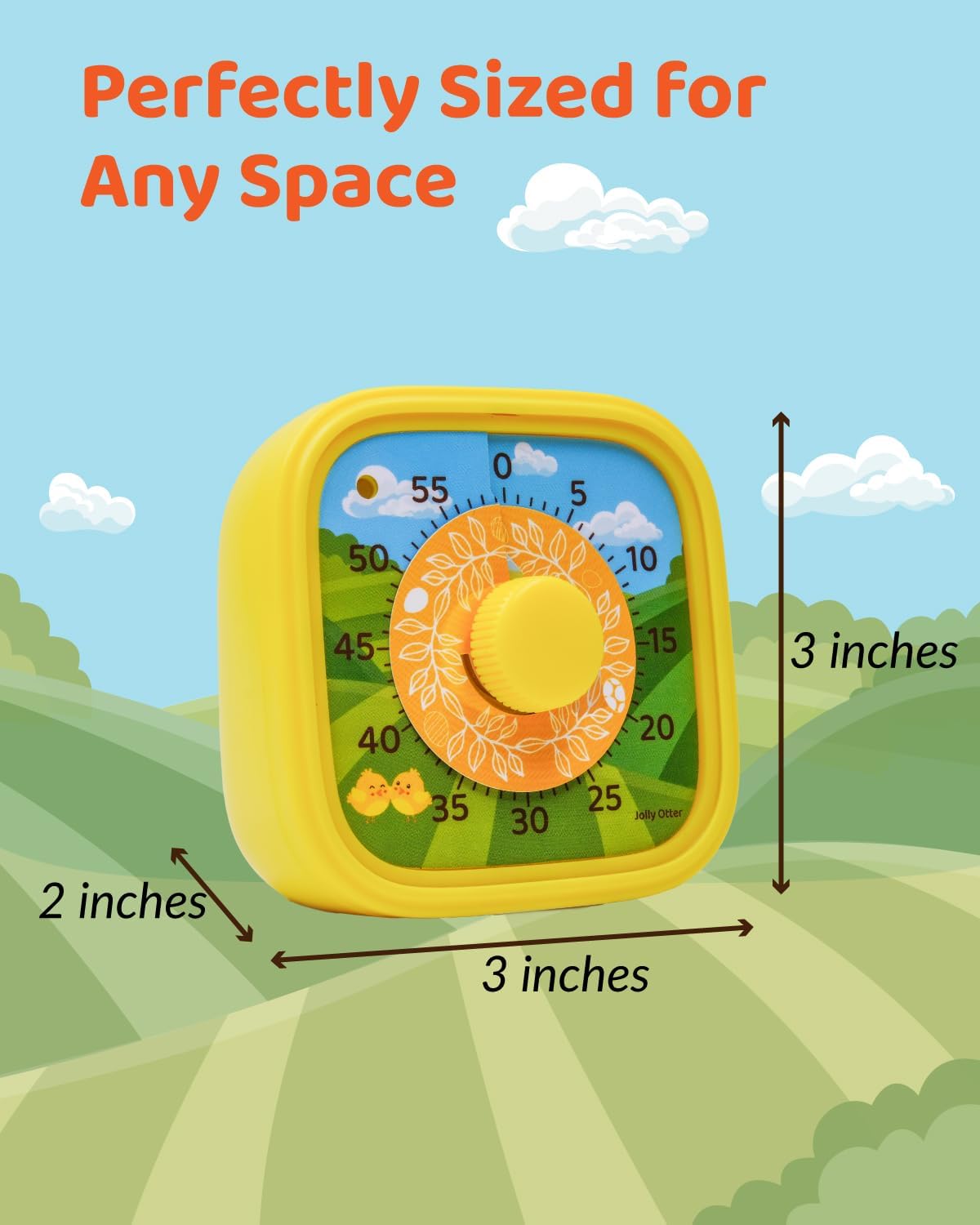 Visual Timer for Kids - The Perfect Kids Visual Aid for Classroom, Home & Desk Use - Great for Study, Productivity, Pomodoro, Toddlers Shower & Potty Training Timer 60 Minute Countdown Timer (Chick)