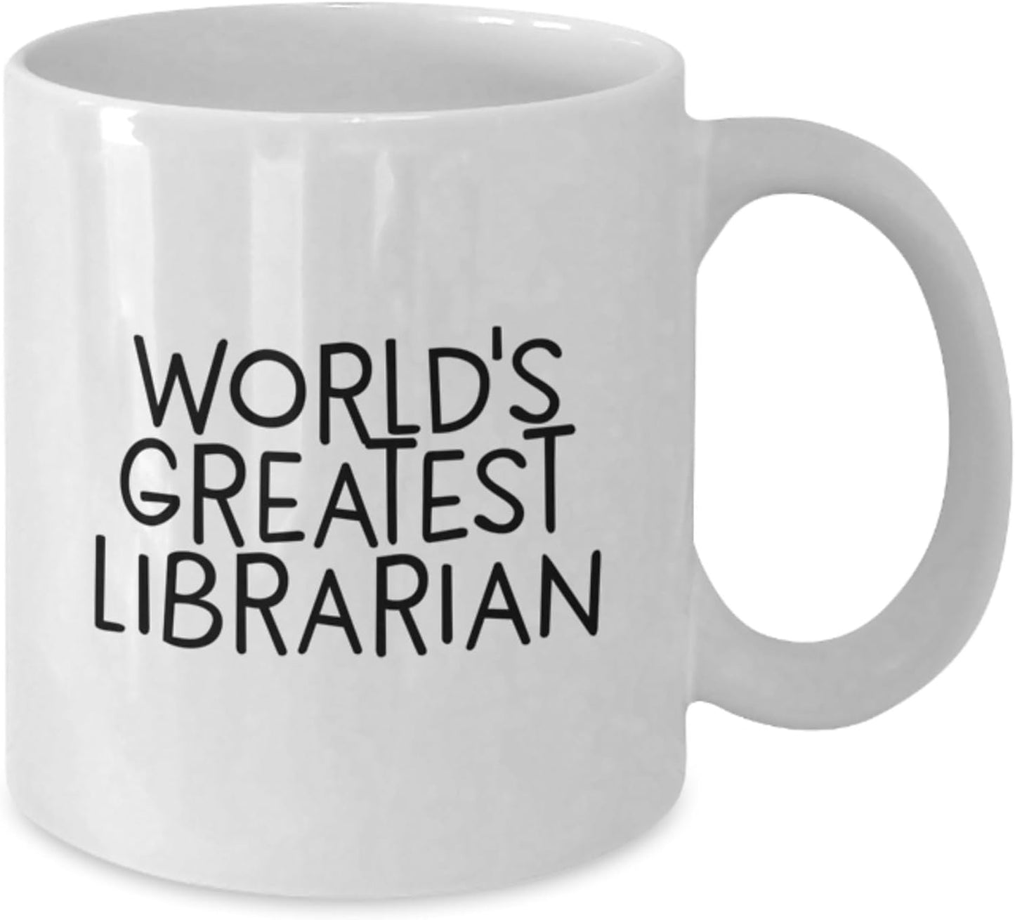 Funny World's Greatest Librarian Gifts for Librarian, White Coffee Mug, Valentine's Unique Gifts from Friends, Family, Coworkers, Men, Women