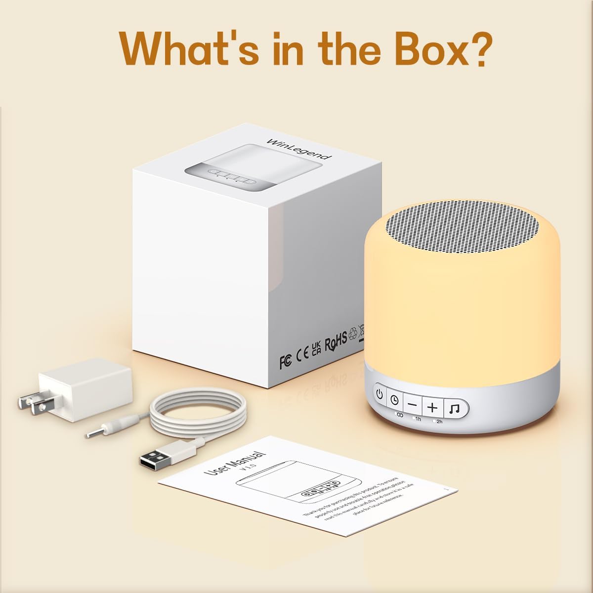 Easysleep White Noise Sound Machine with 30 Soothing Sounds 12 Night Light 32 Volume 3 Timers Portable Sleep Sound Machine for Office Travel Noise Canceling Lullaby & Rain Sound for Baby, Adults