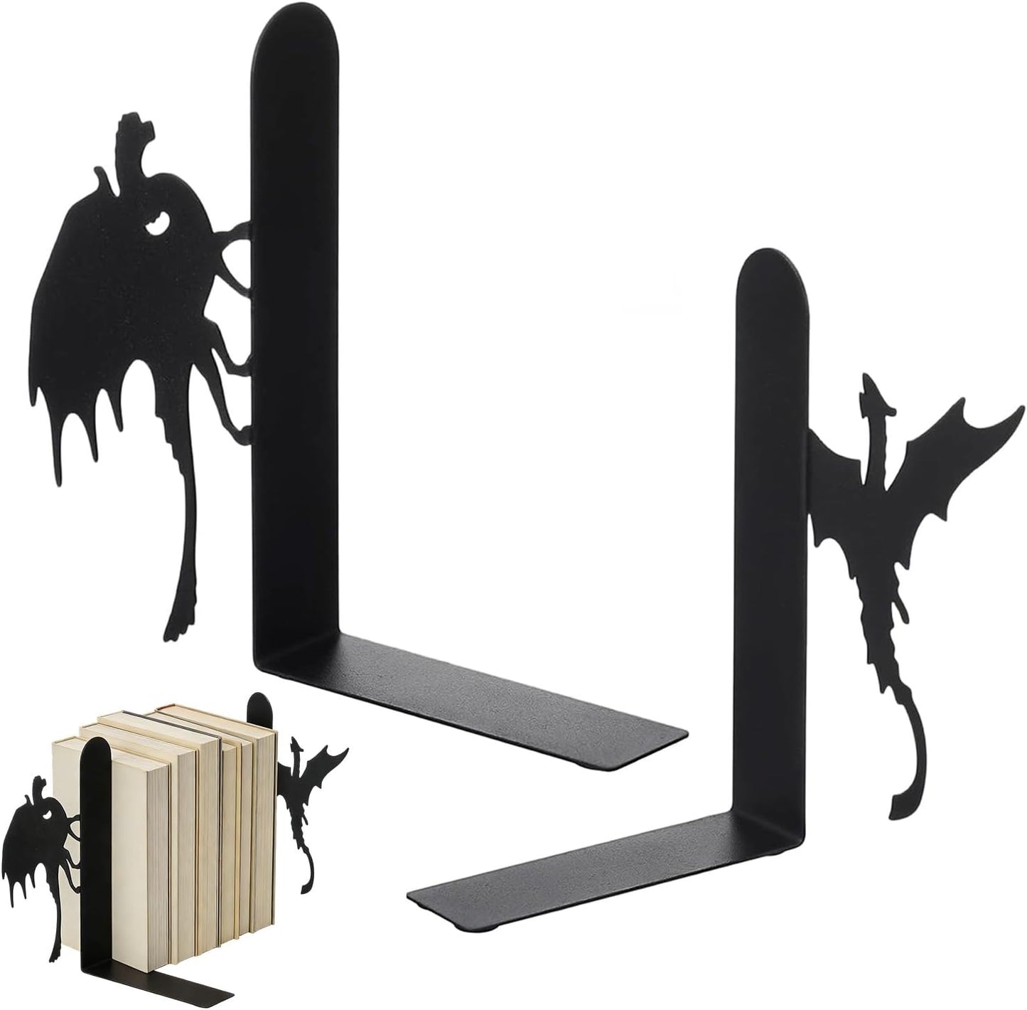 Bookends for Shelves,Decorative Book Stopper Home Decor,Metal Bookends - for Bedroom Living Room Desk Home Office Library Table Kitchen Holiday Desktop