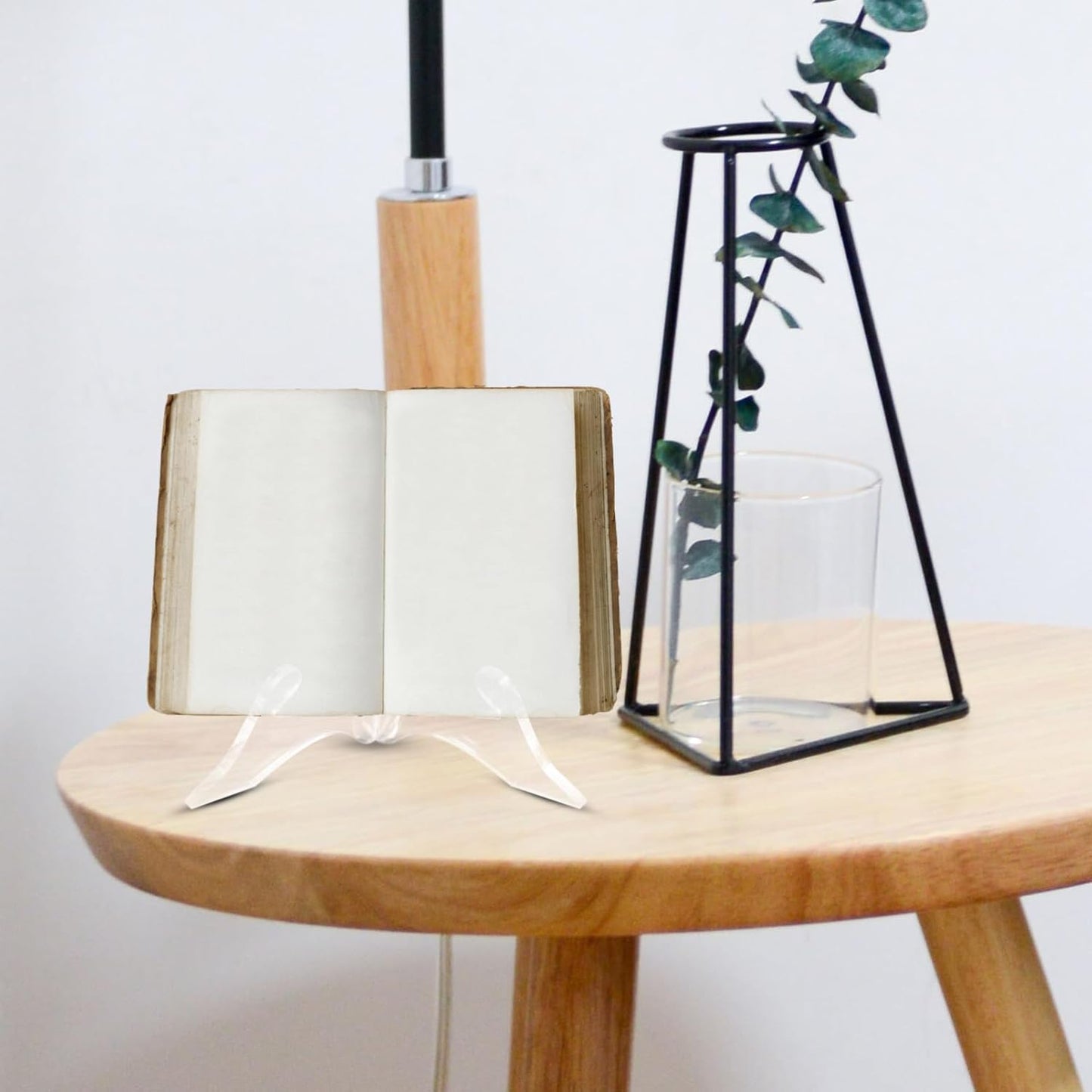 PRETYZOOM 3pcs Acrylic Stand Multi-Purpose Recipe Book Holder for Kitchen Counter Display Stand for Tablets and Magazines for Use