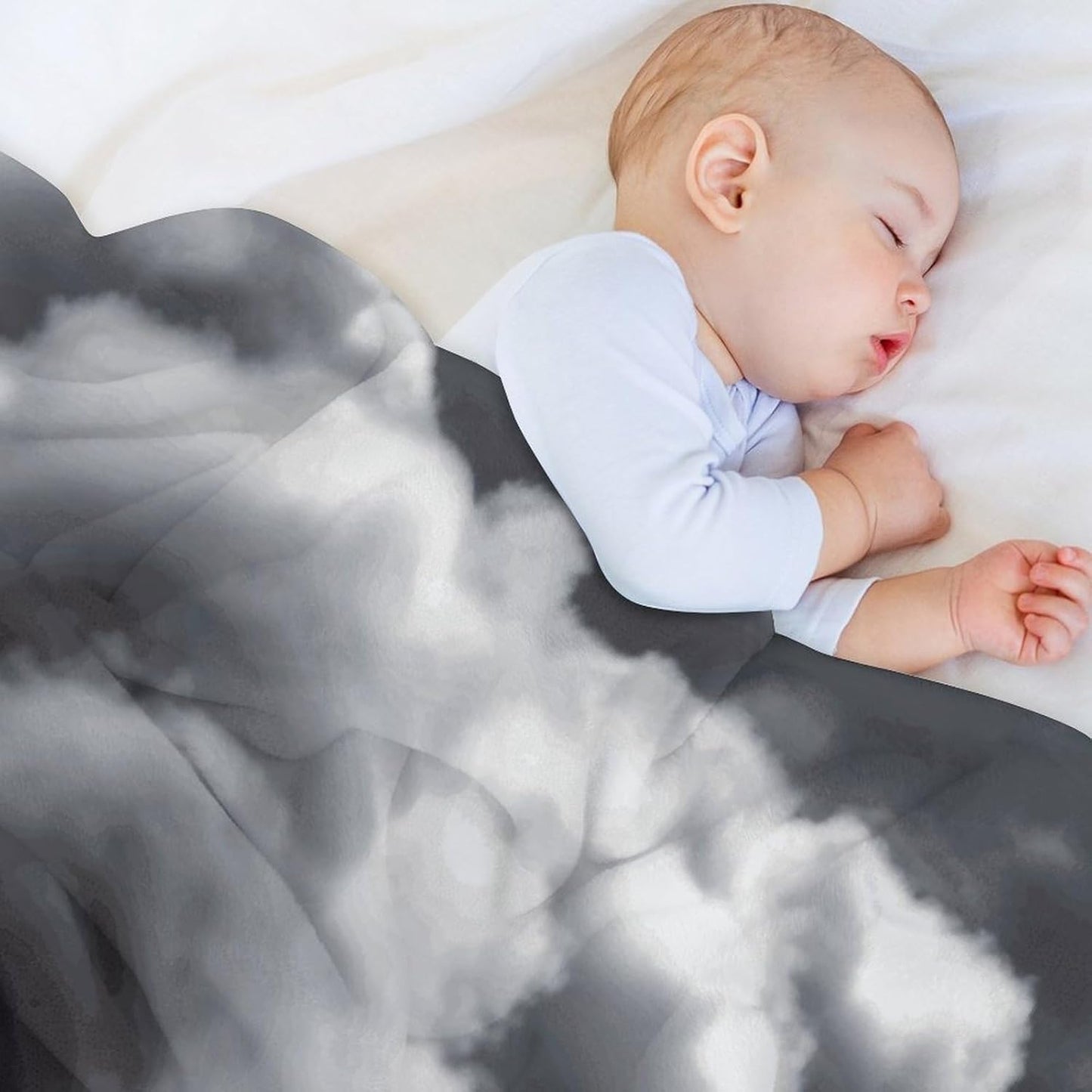 Steam Train Clouds Blanket Super Soft Lightweight Throw Blanket Cute Cozy Warm Bed Blanket Decorative Fuzzy Blanket All-Season Home Decor Gift for Sofa Couch Living Room 50"*60"(130 * 150cm)