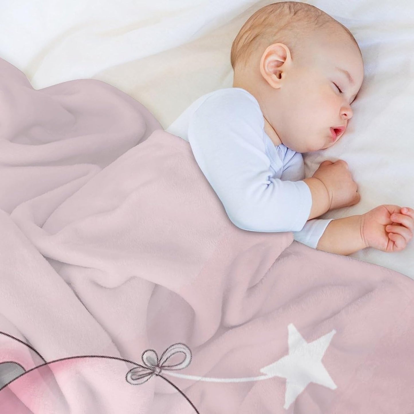 Pink Elephant Blanket Super Soft Lightweight Throw Blanket Cute Cozy Warm Bed Blanket Decorative Fuzzy Blanket All-Season Home Decor Gift for Sofa Couch Living Room 40"*50" (100 * 130cm)