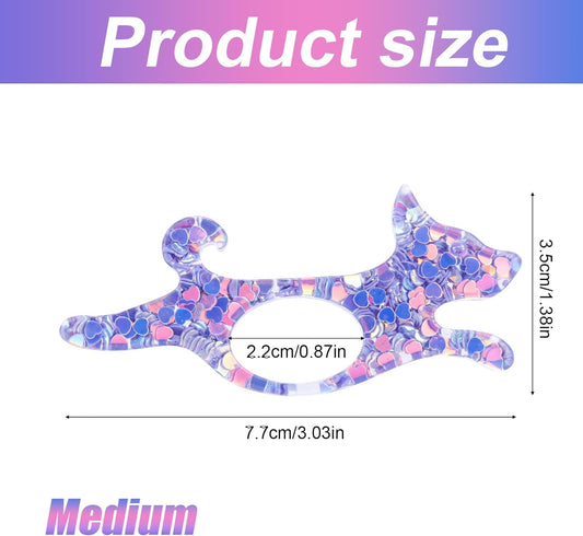 Dog Book Thumb Page Holder, Portable Reading Opener Holder, Plastic Reading Finger Page Holders Thumb Bookmark for Book Lovers Gifts Literary Students Teacher Accessories (Purple)