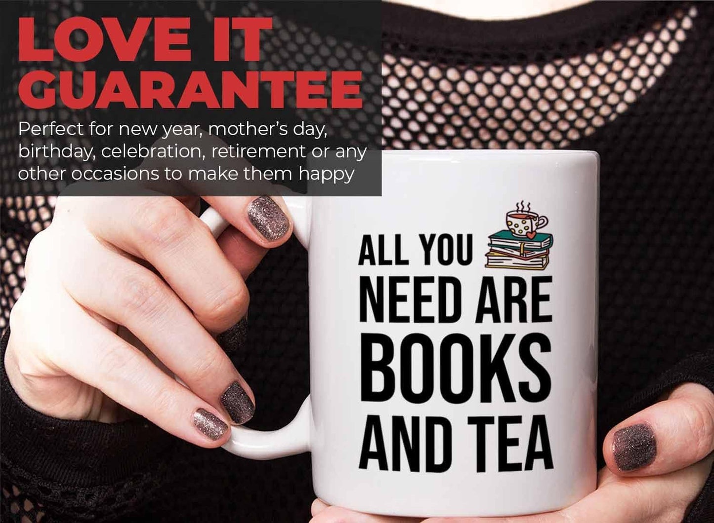 Bubble Hugs Writer Coffee Mug 11oz White - All you need are books and tea - Reading Book Lover for Bookworm Bibliophile Librarians Author Readers Bookish