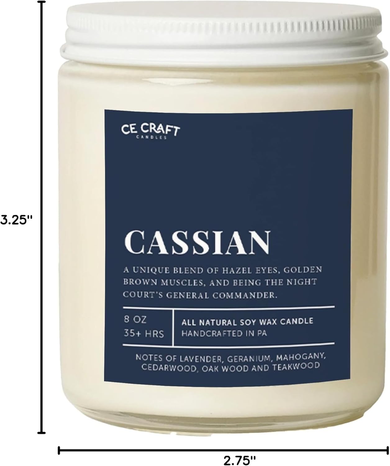 CE Craft Book Themed Scented Candle - Gift for Her, Library Book Lovers' Reading Candle, Bookish Scents for Bibliophiles (Cassian)