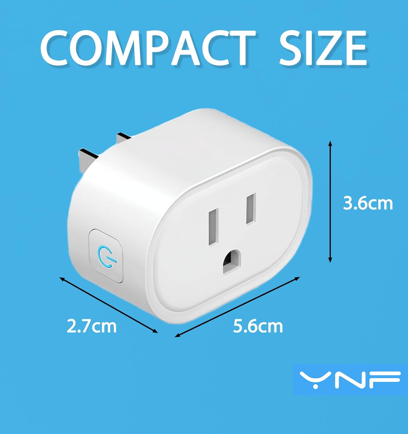 YNF Mini Smart Plug, Simple Setup with One Voice Command, Smart Plugs That Compatible with Alexa , Remote Control, Timer & Schedule, BLE Mesh Plug Requires Alexa Echo (4 Pack)