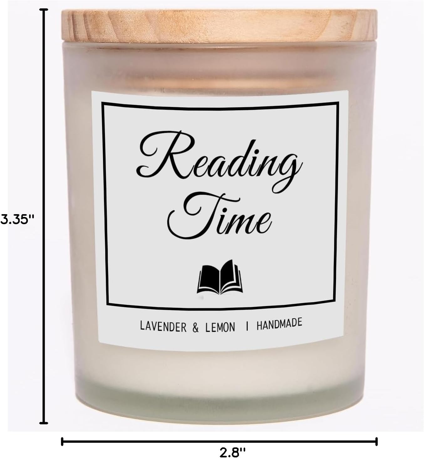 Reading Time Candle - Book Lovers Gifts, Gifts for Readers, Lavender & Lemon Scented Candle, Natural Soy Wax & Natural Essential Oils