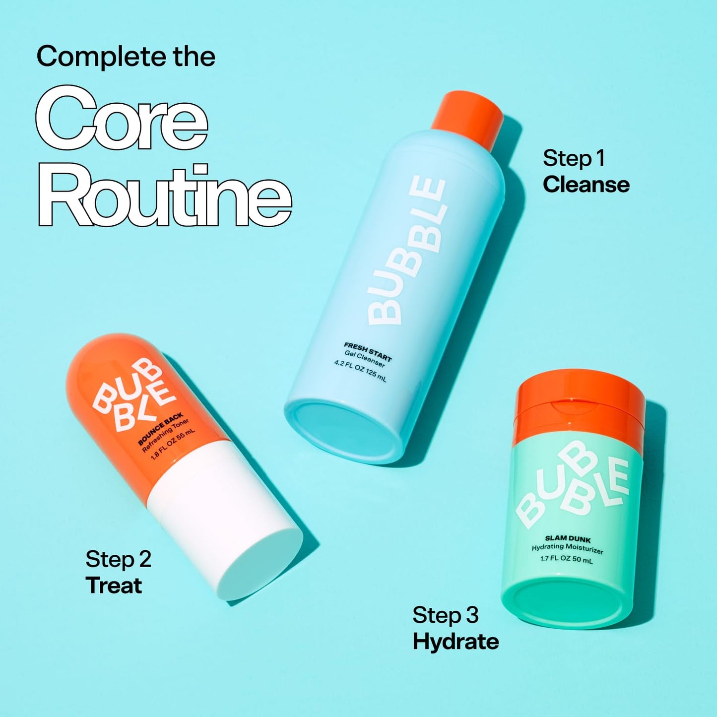 Bubble Skincare Fresh Start Gel Cleanser - Gentle Exfoliating Face Wash for Oily Skin - Gel Cleanser with Aloe Vera Juice + Caffeine to Protect and Soothe Complexion - Summer Skincare Essential(125ml)