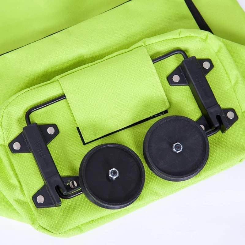 JSEIAJB New Folding Shopping Bag Shopping Buy Trolley Bag on Wheels Bag Buy Vegetables Shopping Organizer Portable Bag(E)