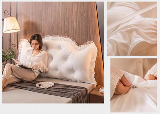 Headboard Pillow Full King Queen Twin, Large Reading Pillow Bolster Backrest Pillow Wedge Positioning Support Pillow for Sofa Bed Lumbar Pad Full Size(Size:35"/90cm,Color:E)