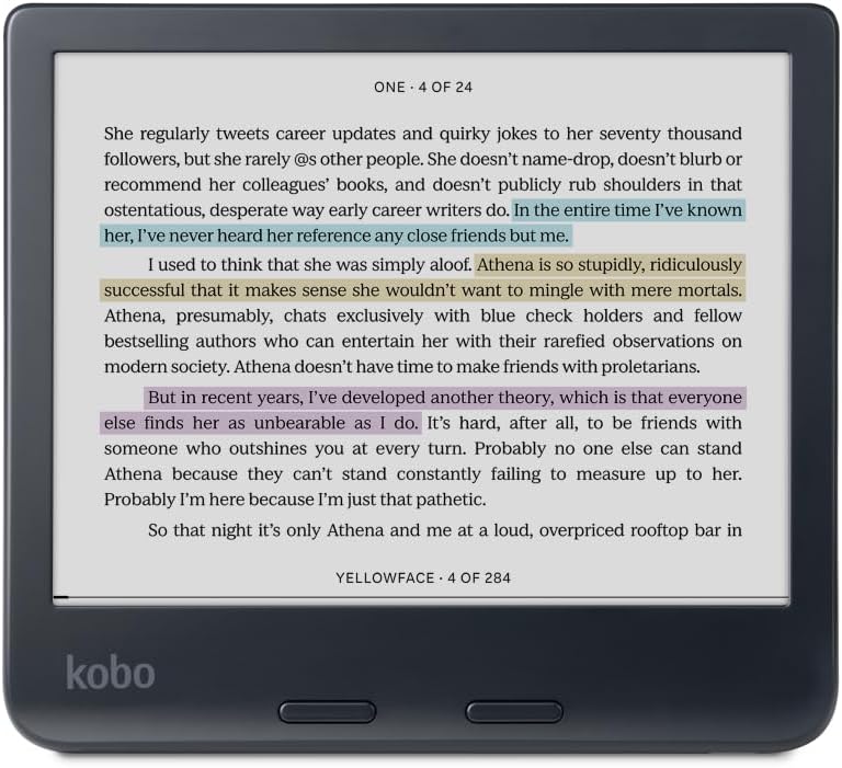 Kobo Libra Colour Black eReader with Case Bundle