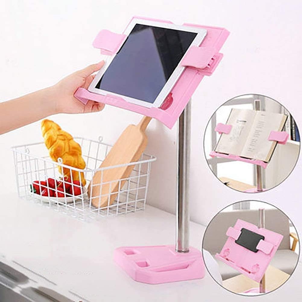 Book Holder Angle Adjustment Adjustable Height Portable Cookbook/Music/Magazine/Document Stand Holder -(4 Colours) (Colour: Gray) (Green)