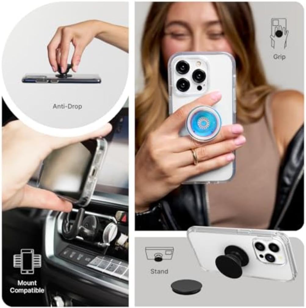 PopSockets Phone Grip with Expanding Kickstand, Adhesive Grip - Sun and Moon