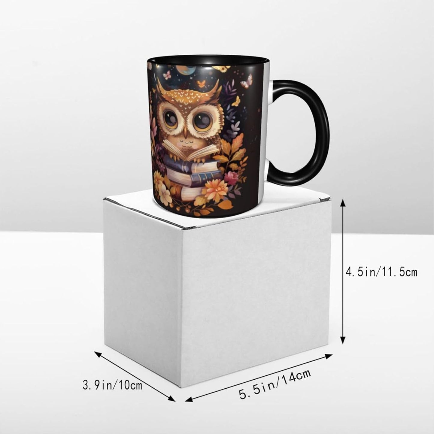 Owl Coffee Mug 11 OZ Cute Tea Cup Funny Coffee Cups for Women Microwave Safe