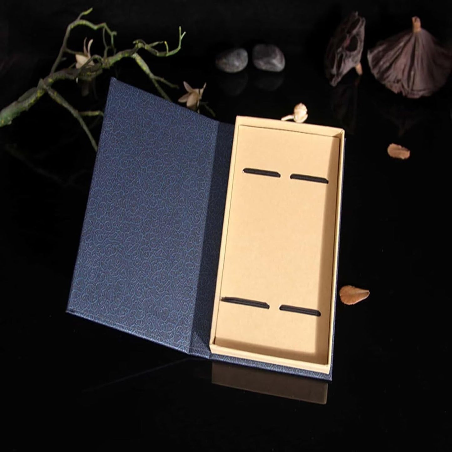 2pcs Wooden Bookmark,Durable Wood Bookmark 5.71x1.18 Inches for Men Women, Eco-Friendly, Lightweight Plum Bossom Design Page Markers for Students Teachers Novels Textbooks
