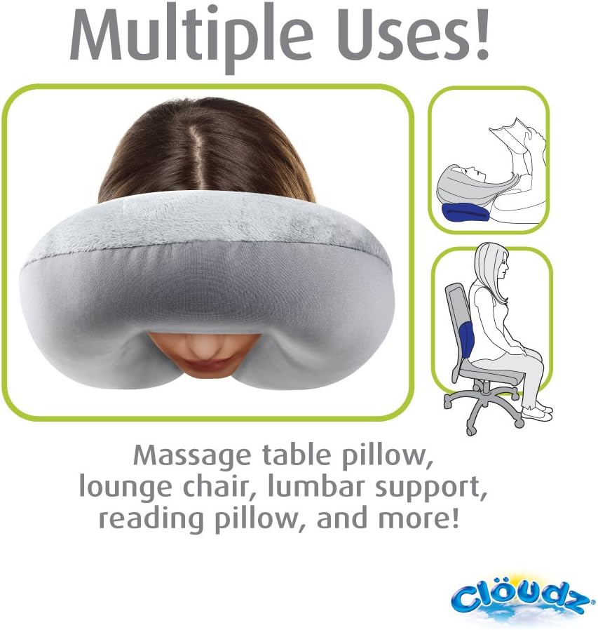 Cloudz Las Vegas Destinations - Microbead Travel Neck Pillow - Black