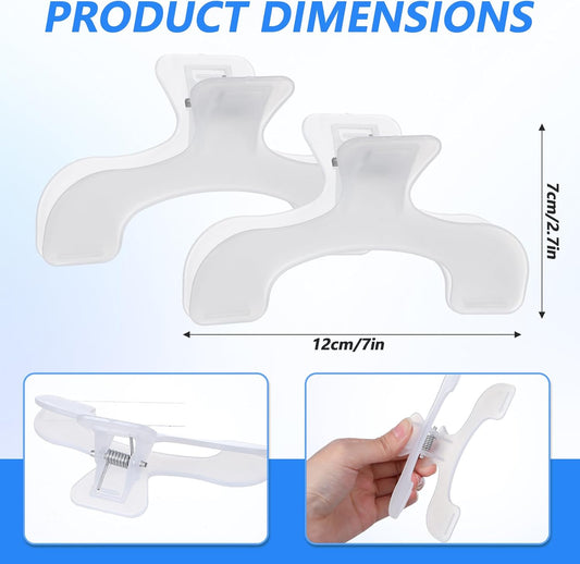 2Pcs Transparent Book Clip, Book Page Holder Opener Reading Teaching Aid Music Books Fixing Clips Page Marker Accessories for Teachers Office Home School Supplies