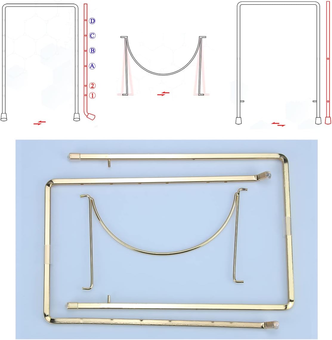 9 Inch Heavy Duty Display Stand for Plate Stand Plate Holder Iron Easel Display Stand Picture Frame Stand for Picture Decorative Plate Photo Easel (Gold)