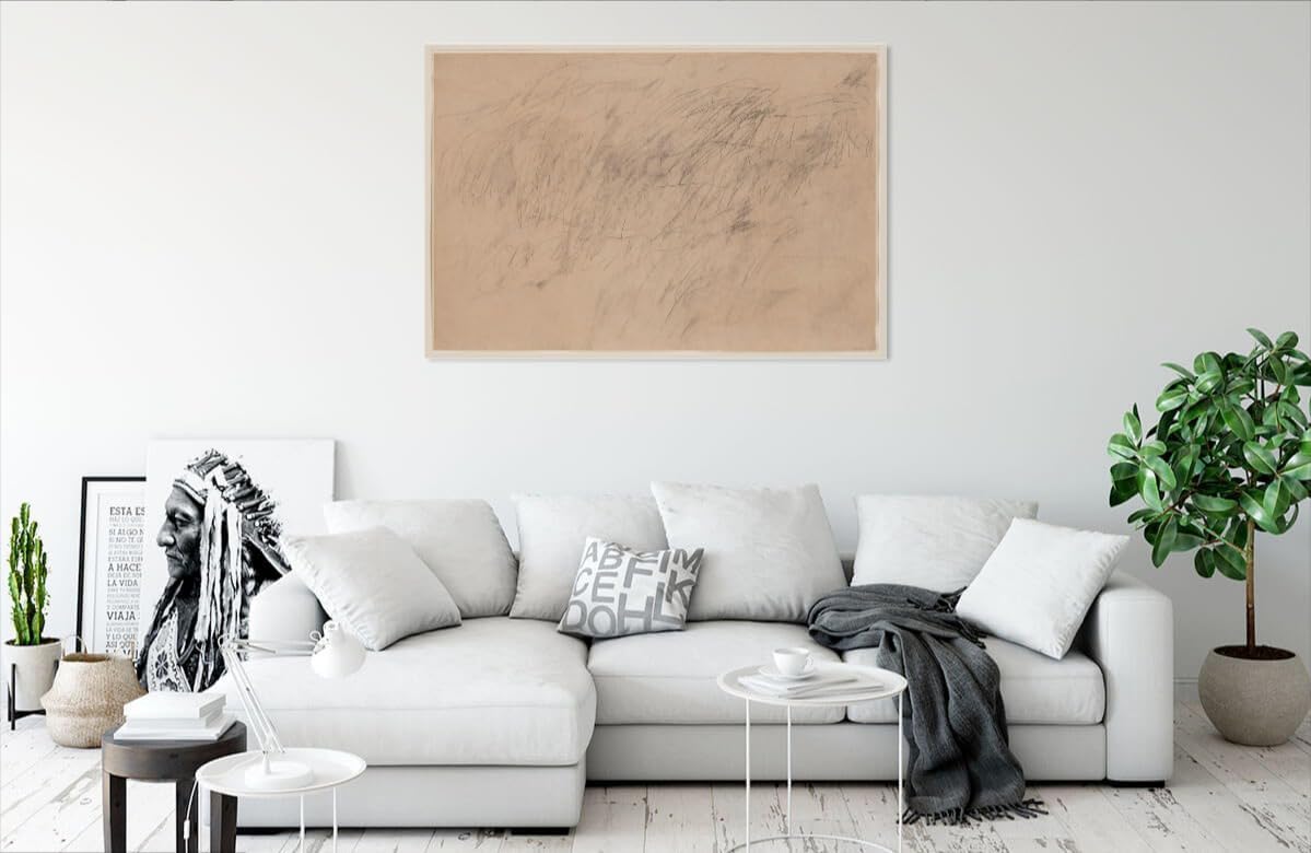 Cy Twombly – Untitled (2) | Post-War Lyrical Abstraction Scribble Painting | Contemporary Abstract Expressionist Artwork | Museum-Grade Giclee Canvas Wall Art Print | 32x24 Inches | Ideal for Reading Room, Creative Studio & Gallery Wall Decor