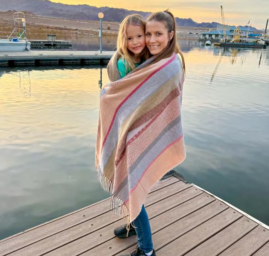 The Chosen Multi-Colored Blanket – Disciples Tunic Inspired Throw | 12-Color Design Symbolizing The Twelve | Soft Cozy Blanket | 50x72 Polyester Throw