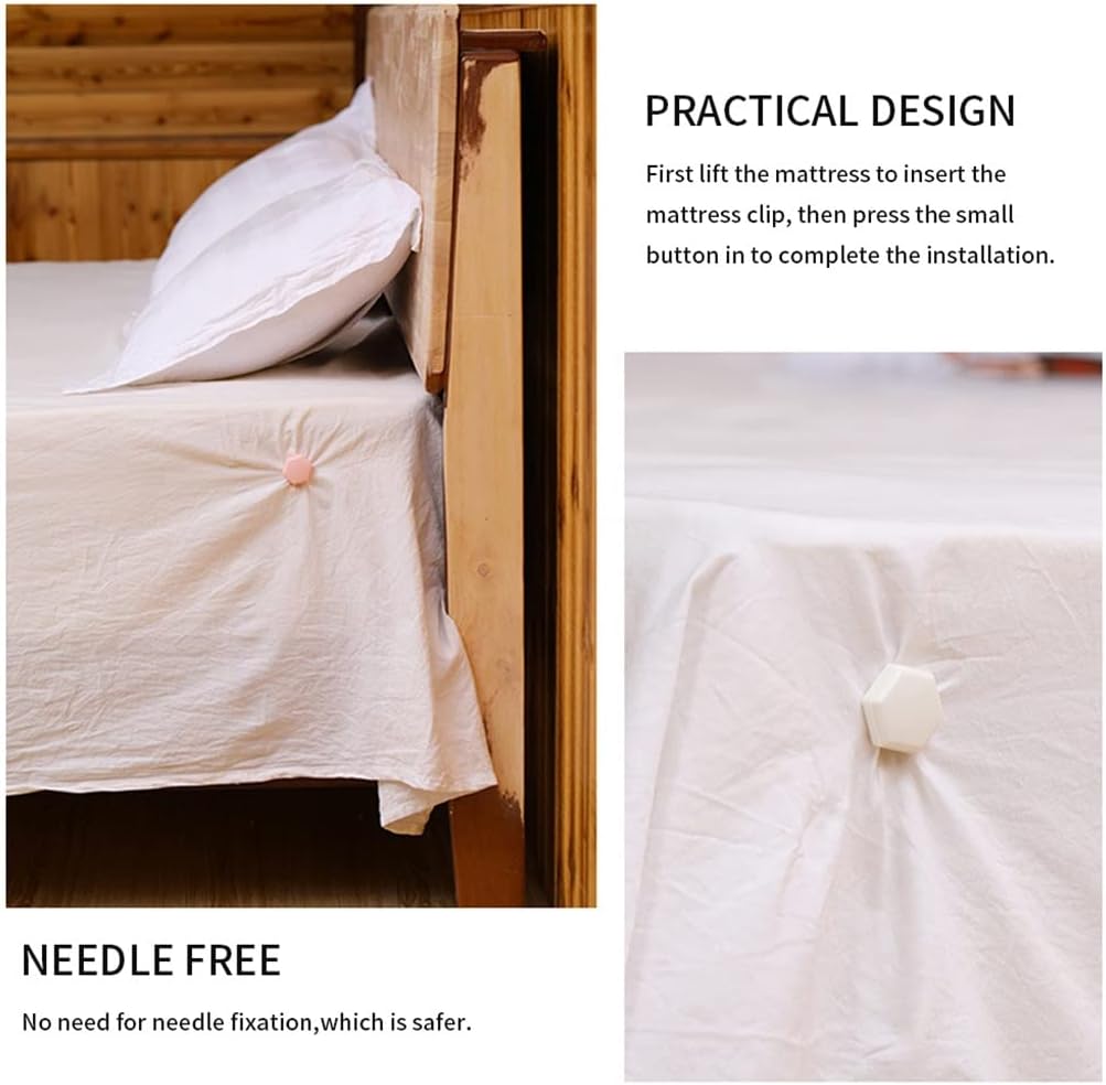 4pcs Room Decor Mattress Needle Sheet Holder Non Slip Bedroom Fasteners Accessories Clip Fixed(Gray)