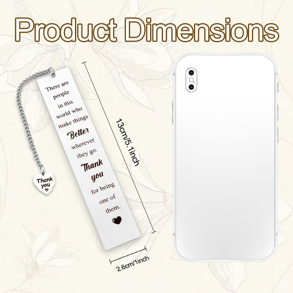 Thank You Gifts for Women Reading Lovers Metal Bookmark Book Accessories Employee Teacher Nurse Appreciation Gifts Happy Retirement Retired Gift Coworker Leaving Gift for Friend Boss Manager Book Mark