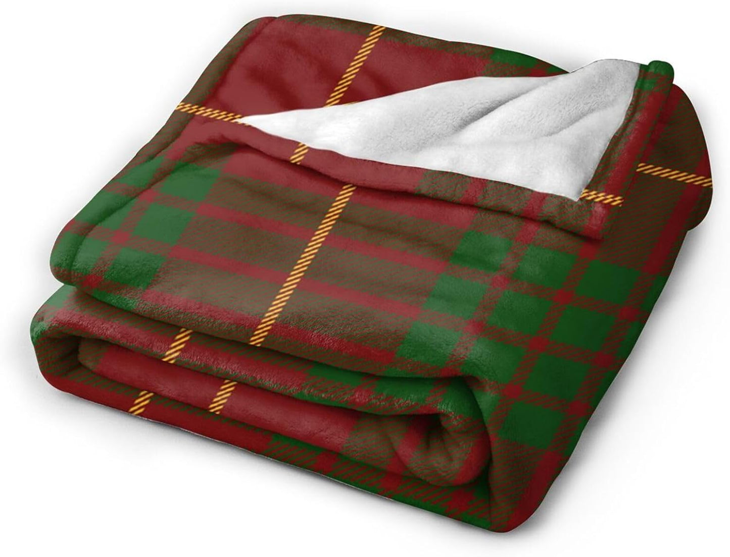 Clan Cameron Scottish Tartan Plaid Blanket Super Soft Flannel Throw,Ultra-Soft Blanket for Bed Or Sofa All Season,Cozy Lightweight Blankets for Women Kids Adults 50"X 40"