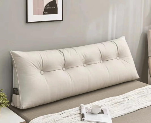 Large Triangular Headboard Pillow Daybed Back Wedge Pillow Bolster Reading Backrest Pillow Body Positioning Support Cushion with Removable Cover(Size:180x20x50cm(70x7.8x20),Color:B)