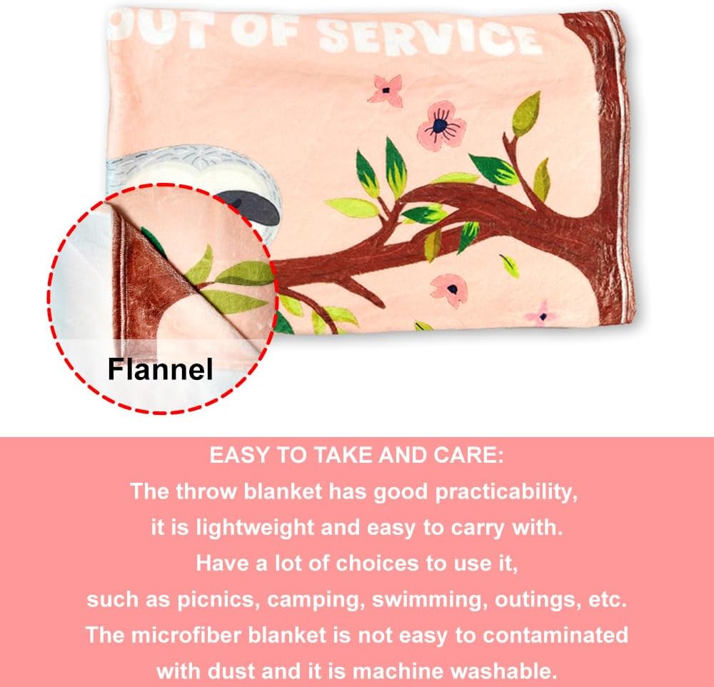 Funny Mom Birthday Gifts, Mom is Charging Sloth Blanket 60"x50", Present for Moms from Daguther Son, Moms Gifts for Mothers Day Christmas, Super Soft Throws Blanket for Mother