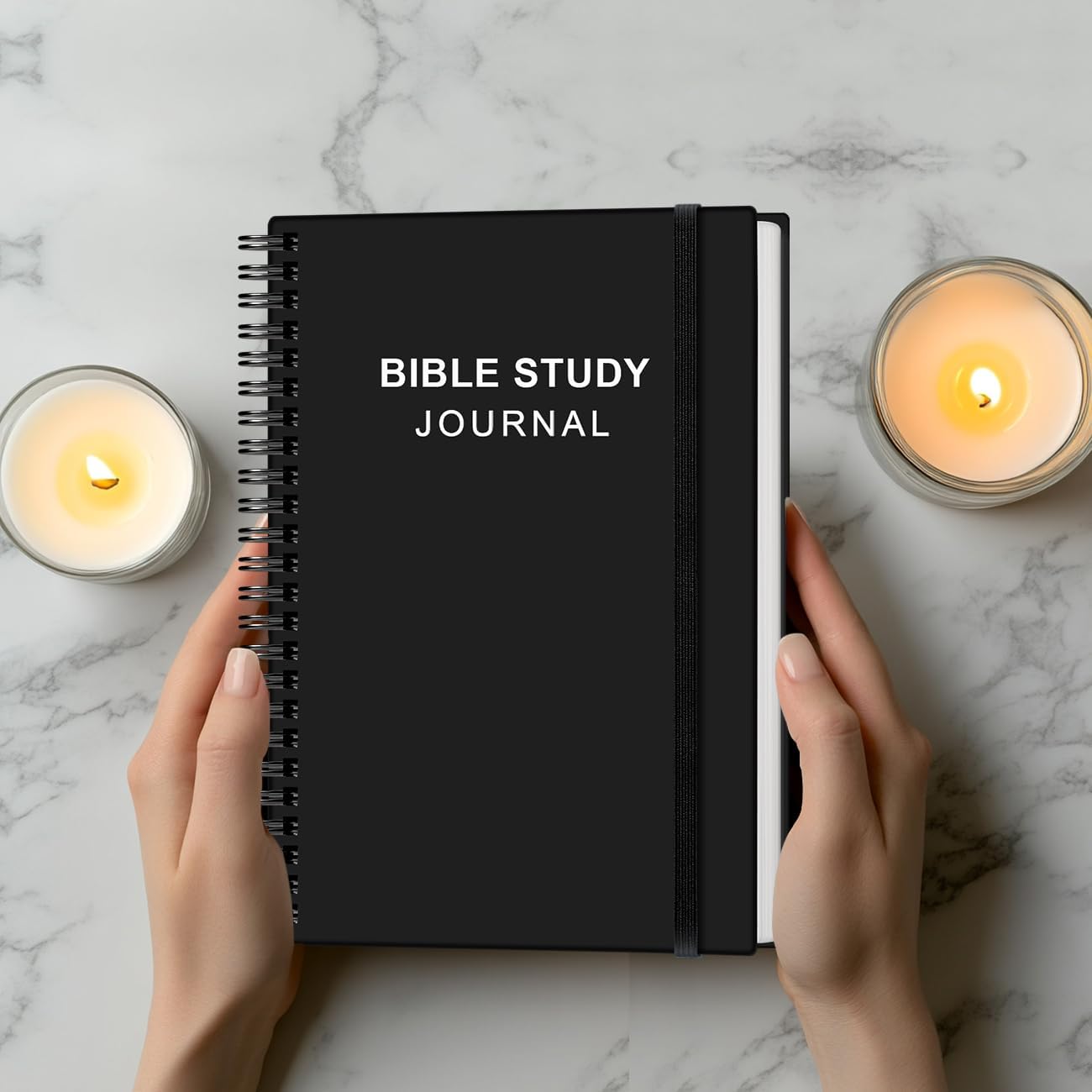 Heveboik Bible Study Journal – Church Notes Notebooks – Note Taking & Journaling Kit, 5.8" x 8.5", Black