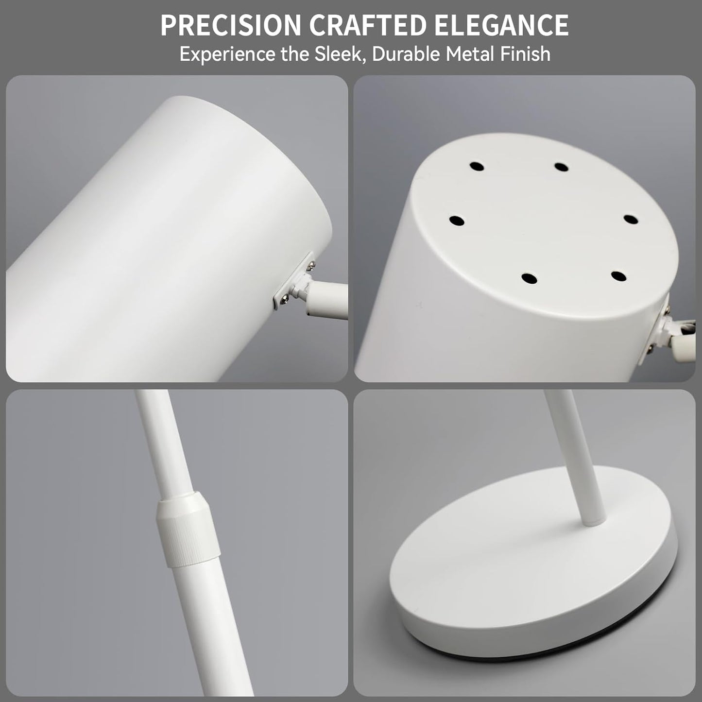 Stepless Dimmable Arc Floor Lamp for Living Room with Timer,Height Adjustable Modern Reading Standing Lamps for Living Room,Reading Room,Office,LED Bulb Included (White-DM)
