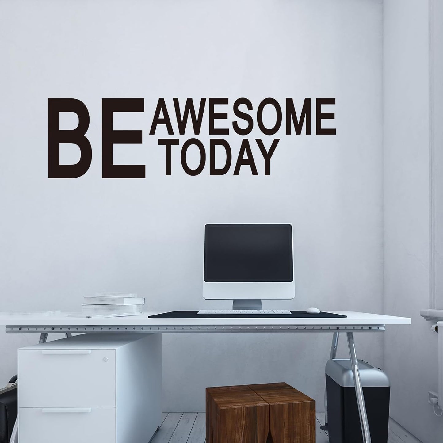 Motivational Quotes Wall Stickers for Gym: Office Inspirational Positive Vinyl Art Wall Decals for Classroom School Bedroom Living Room - Be Awesome Today 25" X 7"